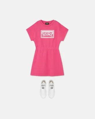 Bedrucktes Sweatshirtkleid aus Baumwolljersey für Kinder