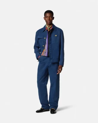 Überfärbte Carpenter-Jacke aus Canvas