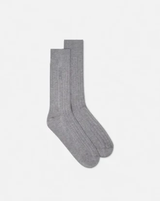 Bestickte gerippte Baumwollsocken