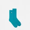 Bestickte gerippte Baumwollsocken