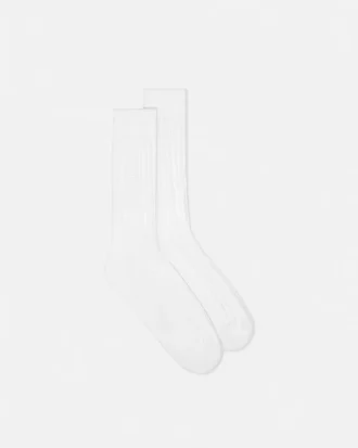 Bestickte gerippte Baumwollsocken