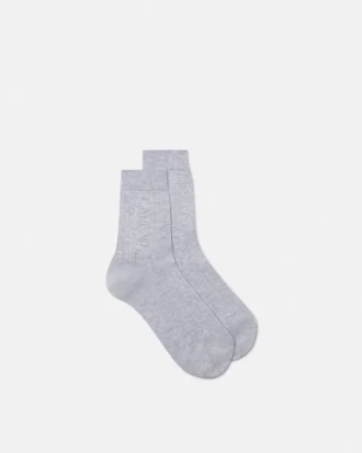 Bestickte gerippte Baumwollsocken