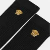 Bestickte gerippte Baumwollsocken