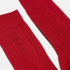 Bestickte gerippte Baumwollsocken