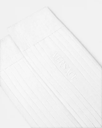Bestickte gerippte Baumwollsocken