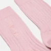 Bestickte gerippte Baumwollsocken