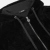 Bestickter Chenille-Hoodie mit Reißverschluss
