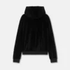 Bestickter Chenille-Hoodie mit Reißverschluss