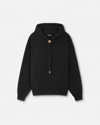 Bestickter Hoodie aus Baumwolljersey
