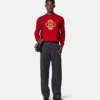 Bestickter Pullover mit architektonischem Barockmotiv