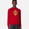 Bestickter Pullover mit architektonischem Barockmotiv