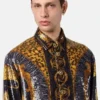 Besticktes Overshirt mit Wildkatzen-Motiv