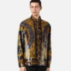 Besticktes Overshirt mit Wildkatzen-Motiv