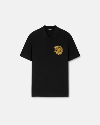Besticktes Polohemd aus Baumwollpiqué