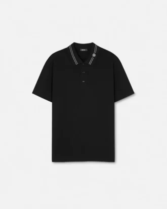 Besticktes Polohemd aus Baumwollpiqué