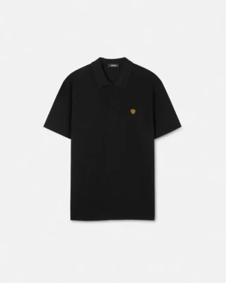Besticktes Polohemd aus Baumwollpiqué