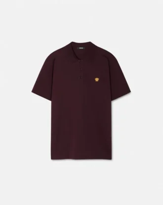 Besticktes Polohemd aus Baumwollpiqué