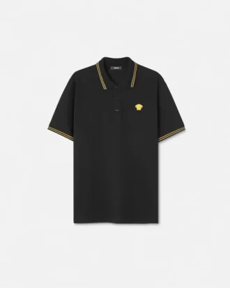 Besticktes Polohemd aus Baumwollpiqué