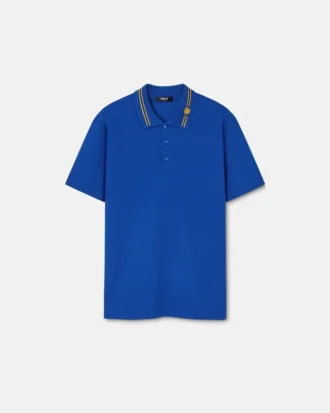 Besticktes Polohemd aus Baumwollpiqué