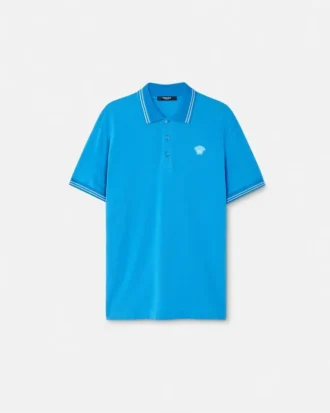 Besticktes Polohemd aus Baumwollpiqué