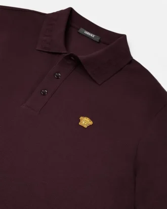 Besticktes Polohemd aus Baumwollpiqué