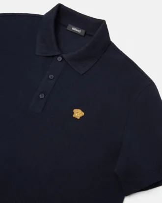 Besticktes Polohemd aus Baumwollpiqué