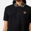 Besticktes Polohemd aus Baumwollpiqué
