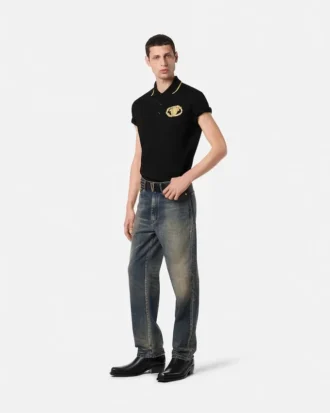 Besticktes Polohemd mit Buckle Crest