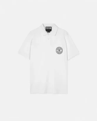 Besticktes Polohemd mit V-Emblem