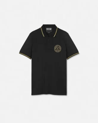 Besticktes Polohemd mit V-Emblem