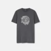Besticktes Slim-Fit-T-Shirt aus Baumwolljersey