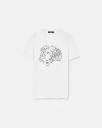 Besticktes T-Shirt aus Baumwolljersey