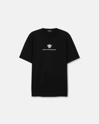 Besticktes T-Shirt aus Baumwolljersey