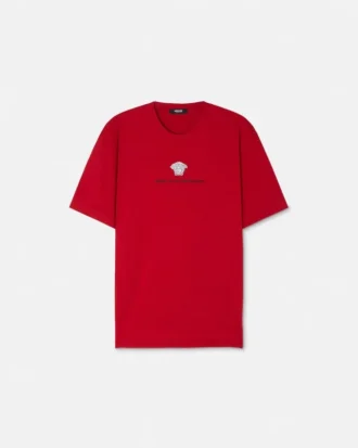 Besticktes T-Shirt aus Baumwolljersey