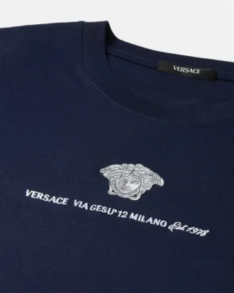 Besticktes T-Shirt aus Baumwolljersey