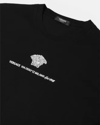 Besticktes T-Shirt aus Baumwolljersey
