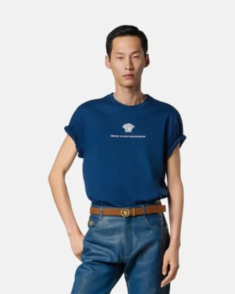 Besticktes T-Shirt aus Baumwolljersey