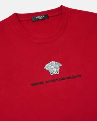Besticktes T-Shirt aus Baumwolljersey