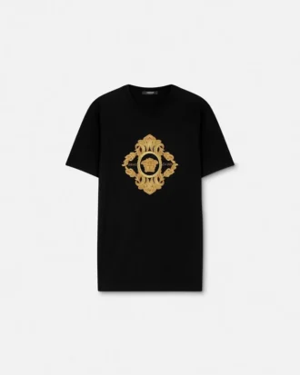 Besticktes T-Shirt mit architektonischem Barockmotiv