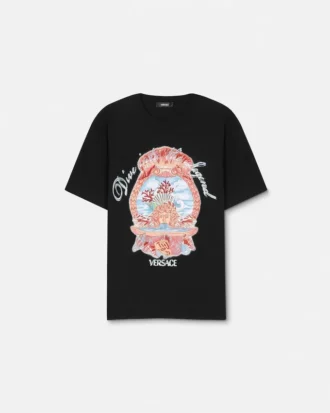 Besticktes T-Shirt mit Dive In Crest