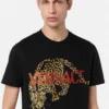 Besticktes Versace Leopard T-Shirt