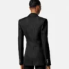 Blazer aus Wollmischung mit Python-Jacquard