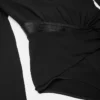 Bodysuit mit tiefem V-Ausschnitt aus Crêpe