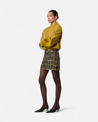 Boxy-Pullover aus Wolle mit Nieten