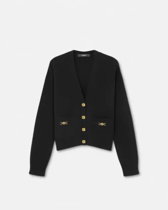 Boxy-Strickjacke aus Kaschmir-Wolle