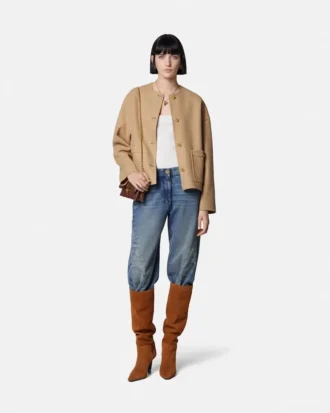 Caban-Jacke aus gefilzter Wolle