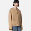 Caban-Jacke aus gefilzter Wolle
