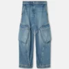 Cargo-Jeans mit niedriger Taille
