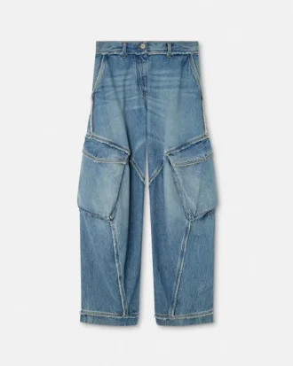 Cargo-Jeans mit niedriger Taille