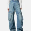 Cargo-Jeans mit niedriger Taille